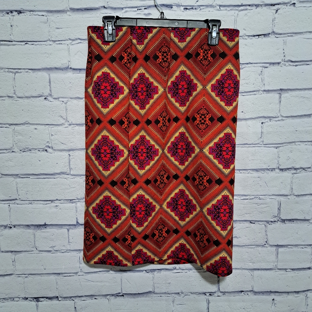 CATO Red printed pencil skirt  Size Medium